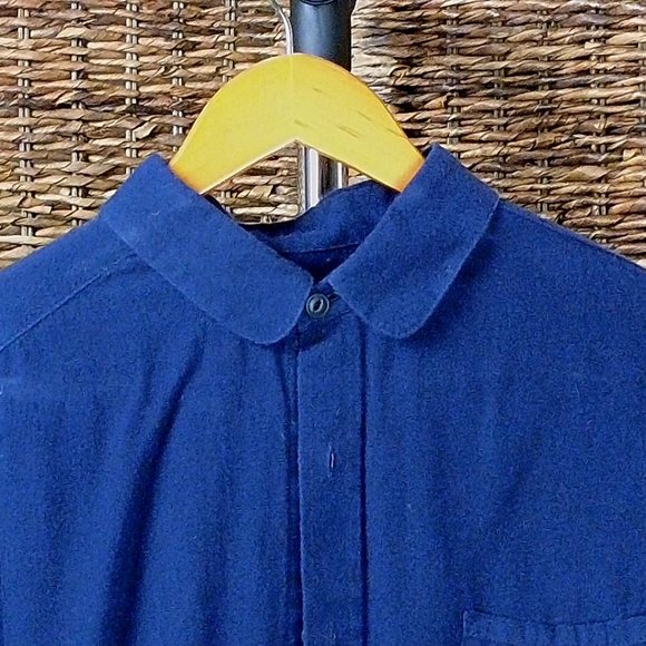 Robert James Button Front Long Sleeve Shirt 100% Cotton Large - Picture 2 of 2